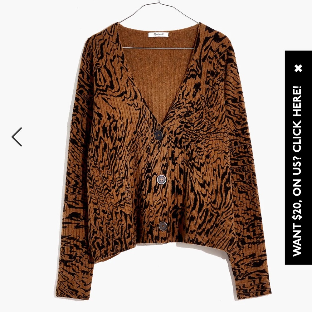 MADEWELL COZIEST CARDIGAN TIGERIZED STYLE MC039